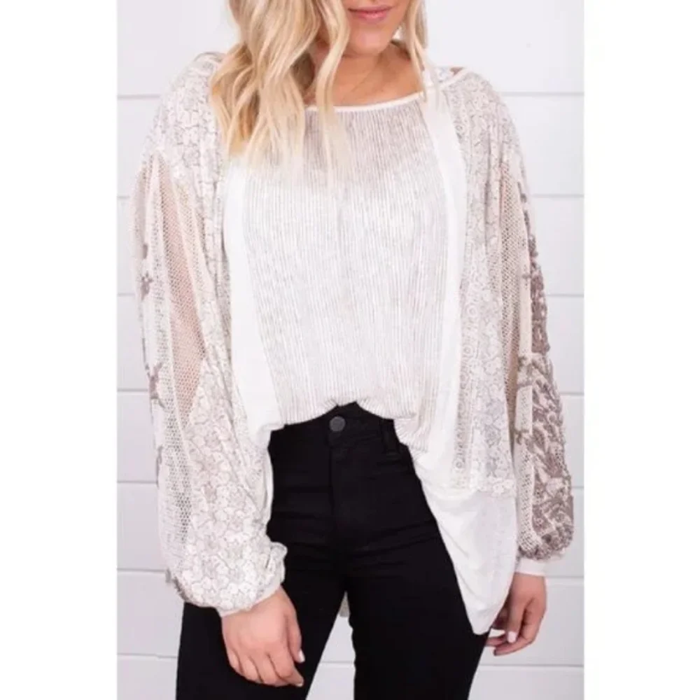 Free People Boho Indigo Dreams Tunic S/M NWT - Picture 7 of 11